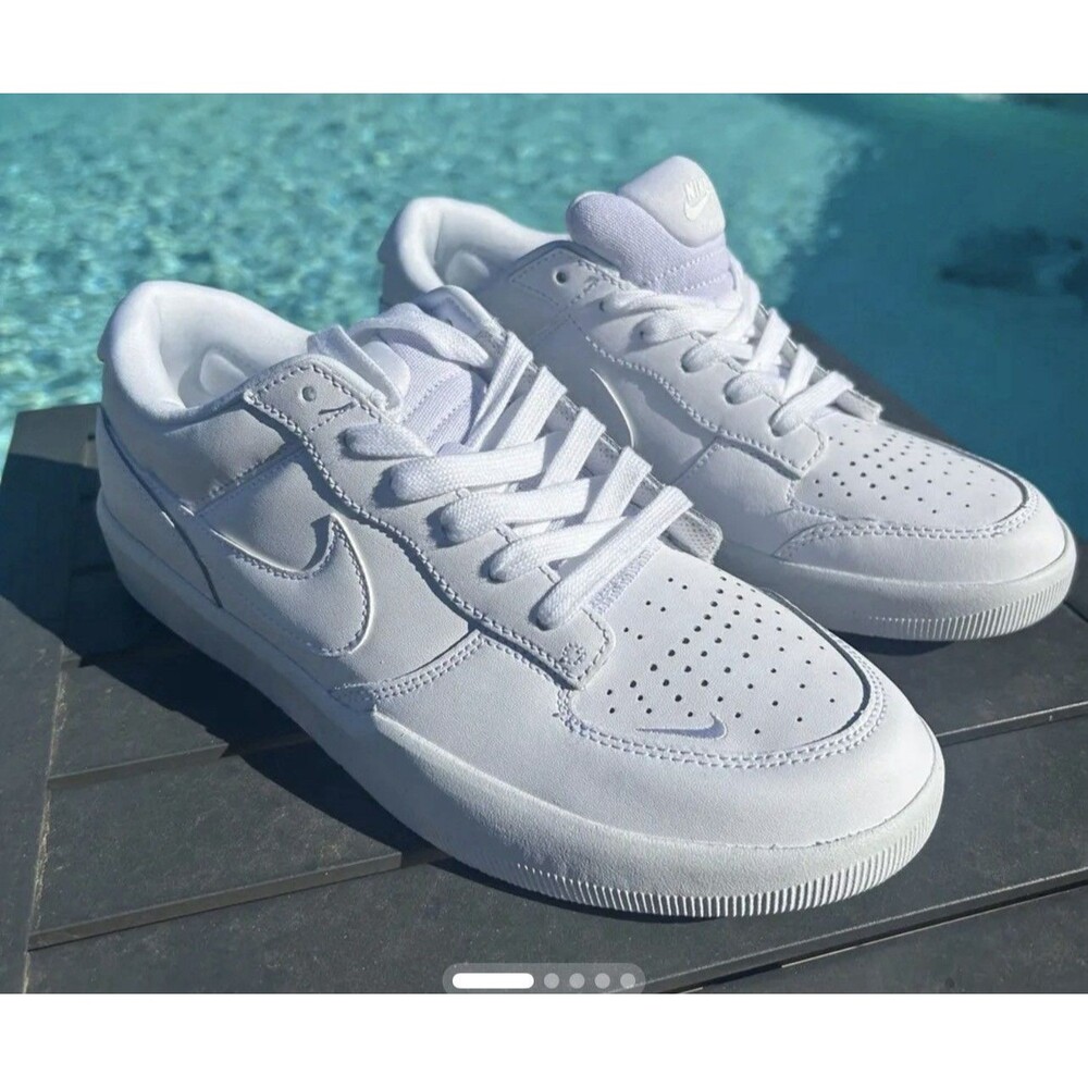 New Nike SB 10M White On White force 58 Box No Lid